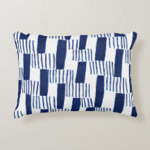 Geometrisches Kissen für Nautische Navy