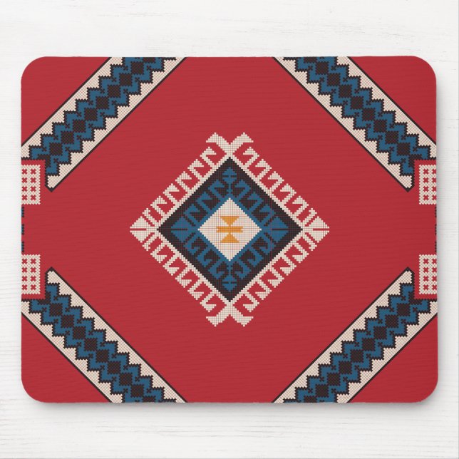 Geometrisches, klassisches niedlich-trendy bunt mousepad (Vorne)