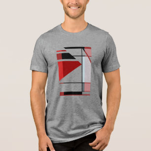 Geometrisches, kleines Design für den MCM-Look mit Tri-Blend Shirt