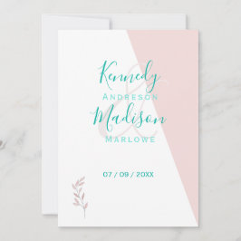 Geometrisches Korallenbemerkungsbudget Einladung