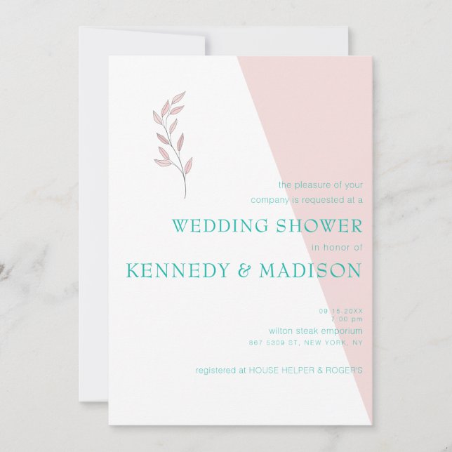 Geometrisches Korallenbemerkungsbudget Einladung (Vorderseite)