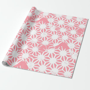 Geometrisches Korallenmuster Geschenkpapier