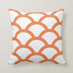Geometrisches Kreis-Kissen in der Celosia-Orange Kissen