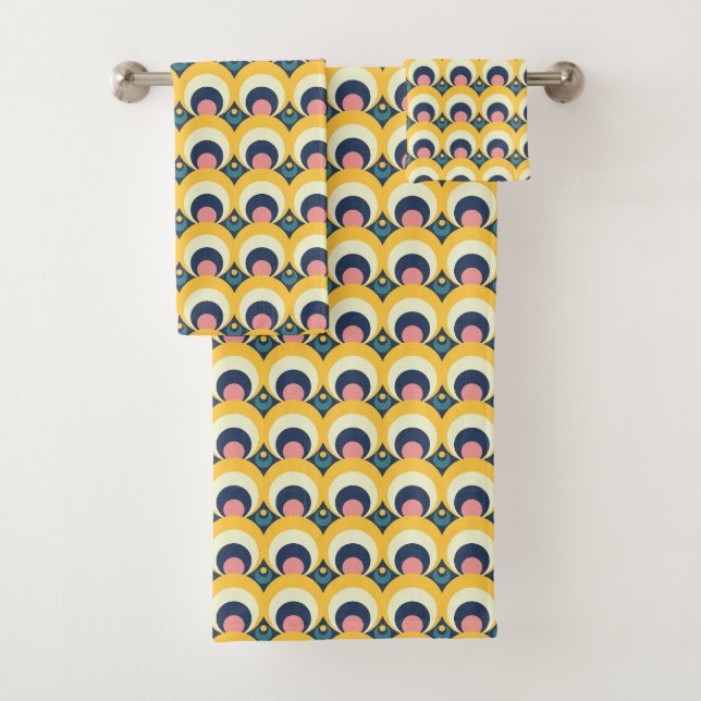 Geometrisches Kreis-Muster Badhandtuch Set (Insitu)