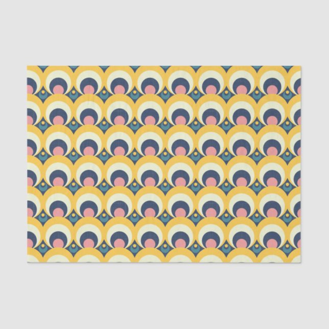 Geometrisches Kreis-Muster Seidenpapier (Vorderseite)