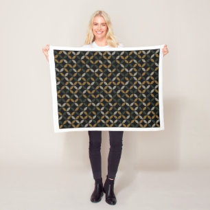 Geometrisches kreisförmiges Muster Fleece-Decke Fleecedecke