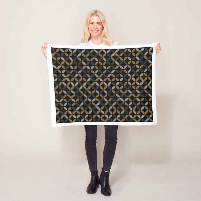 Geometrisches kreisförmiges Muster Fleece-Decke Fleecedecke (Beispiel)