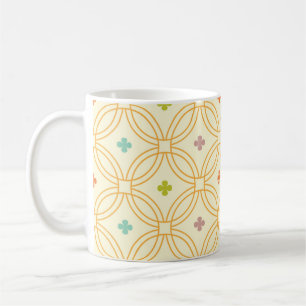 Geometrisches Kreismuster der Retro-Geometrie Kaffeetasse