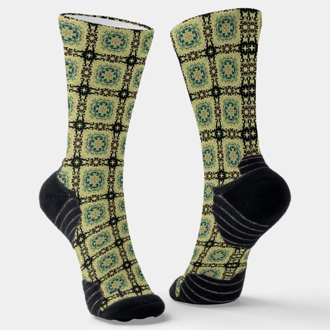 Geometrisches Leichtgolddesign Socken (Gewinkelt)