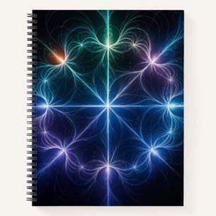 Geometrisches Licht Spiralnotizbuch Notizbuch