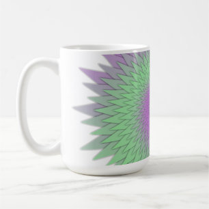 Geometrisches Lila und Grün Kaffeetasse