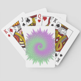 Geometrisches Lila und Grün Spielkarten