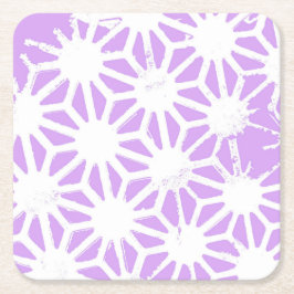 geometrisches Lilac-Muster Rechteckiger Pappuntersetzer