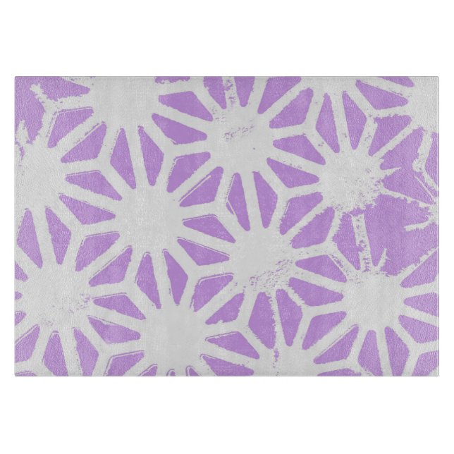 geometrisches Lilac-Muster Schneidebrett (Vorderseite)