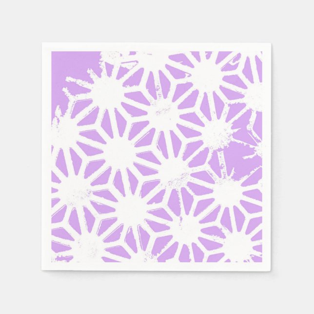 geometrisches Lilac-Muster Serviette (Vorderseite)