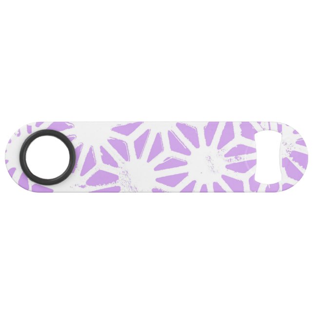 geometrisches Lilac-Muster Speed Flaschenöffner (Vorderseite (Horizontal))