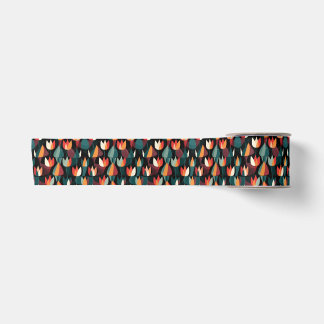 Geometrisches Lotus-Blume Satinband