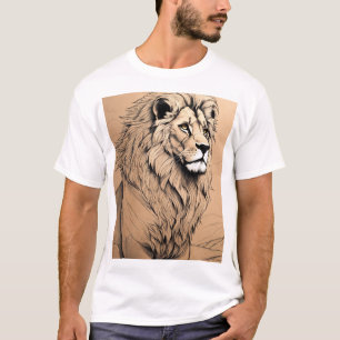 geometrisches Löwendesign mit holografischer Darst T-Shirt