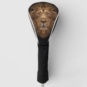 Geometrisches Löwenportrait Golf Headcover