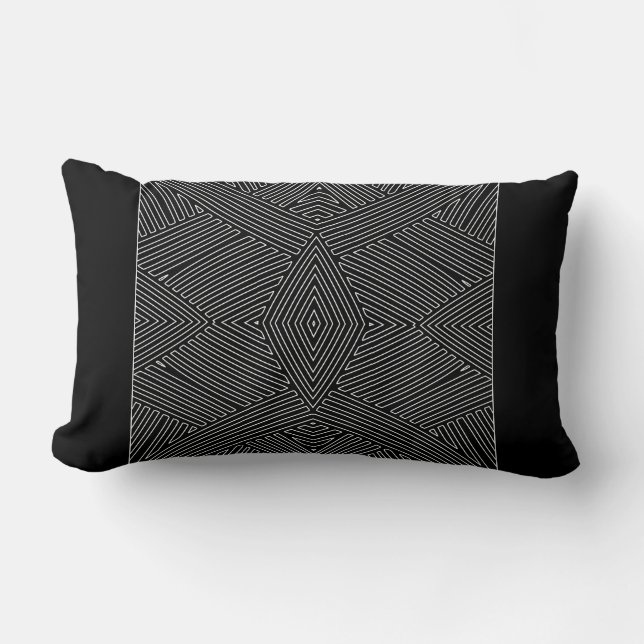 Geometrisches Lumbalkissen Lendenkissen (Vorderseite)