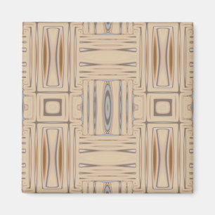 Geometrisches Magnet am Strand Beige