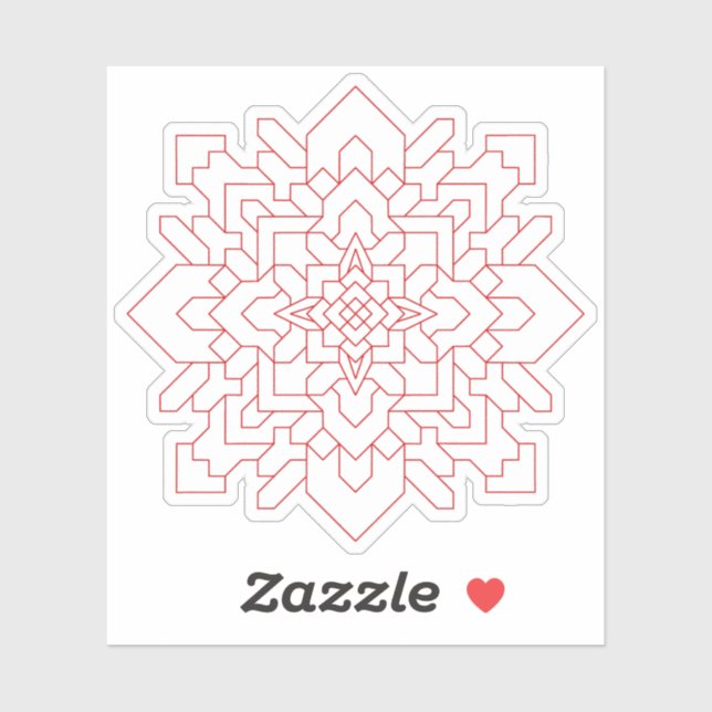 Geometrisches Mandala #1 Aufkleber (Blatt)