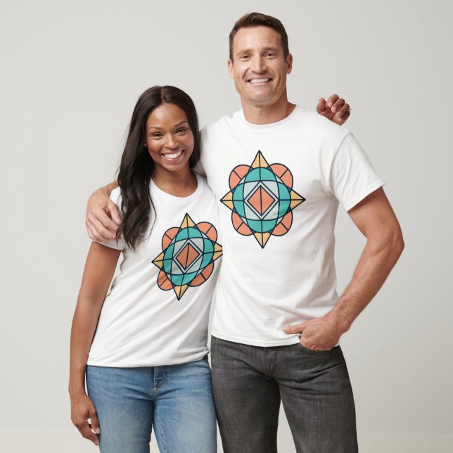 Geometrisches Mandala der Balance und Energie T-Shirt (Unisex)
