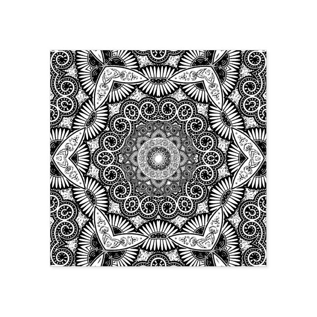 Geometrisches Mandala Gummistempel (Prägung)