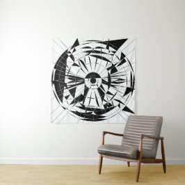Geometrisches Mandala-Muster Wandteppich