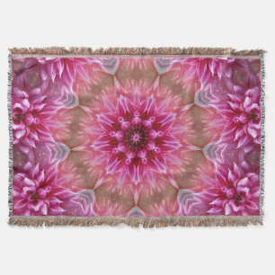 Geometrisches Mandala Pink-Blume-Muster-67545 Decke