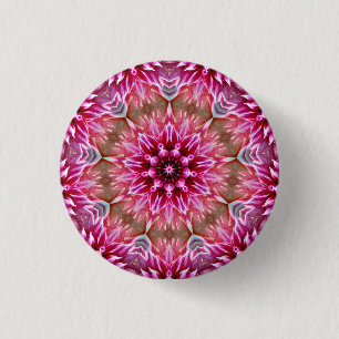 Geometrisches Mandala Pink-Blume-Muster-67545 Keyc Button