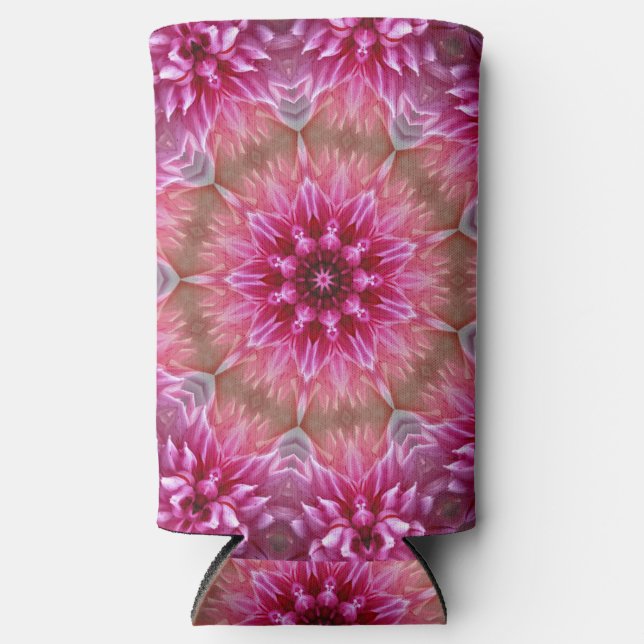 Geometrisches Mandala Pink-Blume-Muster-67545 Selters Dosenkühler (Vorderseite)