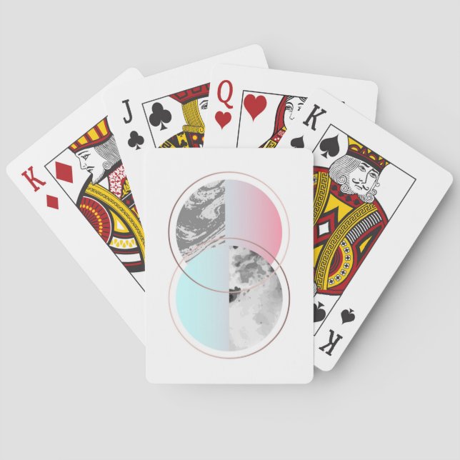 Geometrisches Marmorbild Spielkarten (Rückseite)