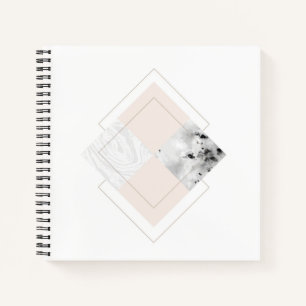 Geometrisches Marmordesign Notizbuch