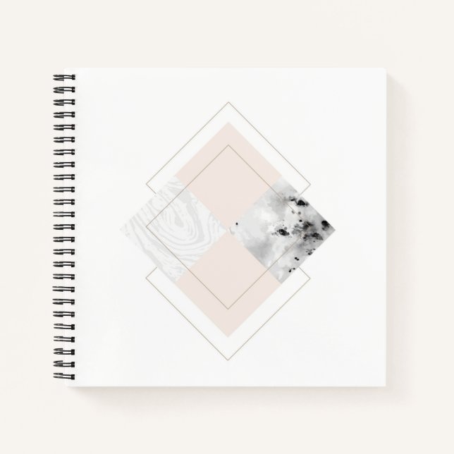 Geometrisches Marmordesign Notizbuch (Vorderseite)