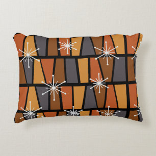 Geometrisches MCM Abstrakt Burnt Orange Dekokissen