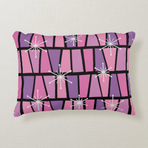 Geometrisches MCM Abstrakt rosa Lila Dekokissen