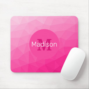 Geometrisches Messemuster für das Muster, rosa, gl Mousepad