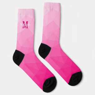 Geometrisches Messemuster für das Muster, rosa, gl Socken