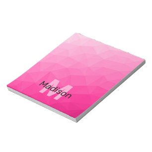 Geometrisches Messprofil Monogram Notizblock