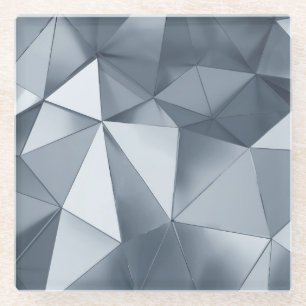 Geometrisches Metall: Dreidimensionales Muster Glasuntersetzer