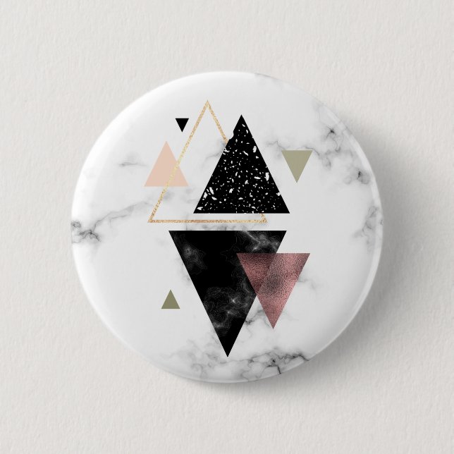 Geometrisches Metalldesign Button (Vorderseite)