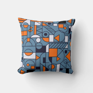 Geometrisches minimalistisches Retroposter mit si Kissen