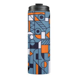 Geometrisches minimalistisches Retroposter mit si Thermosbecher