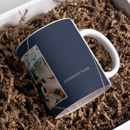 Geometrisches Mocha Beige Happy Holidays Company F Kaffeetasse