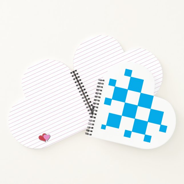 Geometrisches Modell in Herzform Notizbuch (Innenseite)