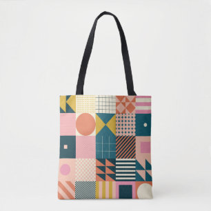 Geometrisches modernes Abstract: Farbige Gestaltun Tasche
