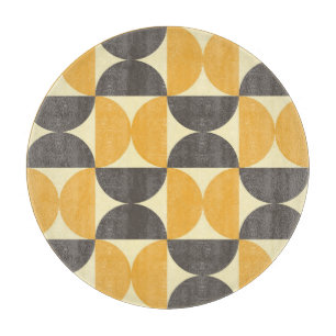 Geometrisches, modernes Muster Mitte des Jahrhunde Schneidebrett