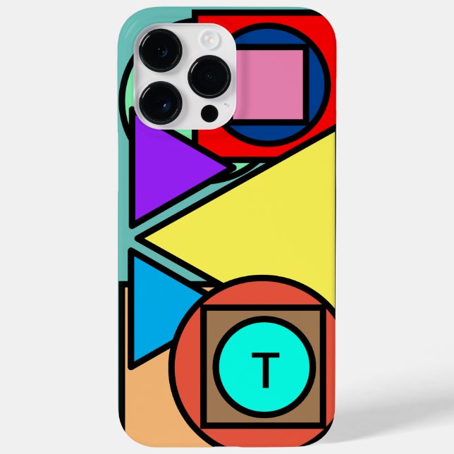 Geometrisches Monogramm Case-Mate iPhone 14 Pro Max Hülle (Rückseite)