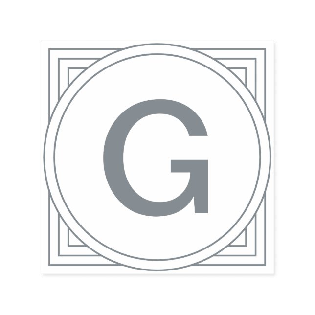 Geometrisches Monogramm Permastempel (Design)